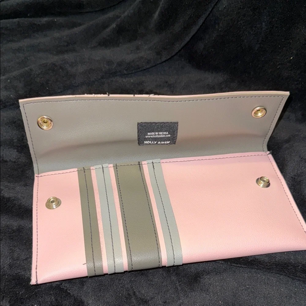Chic Pink and Gray Women's Clutch
